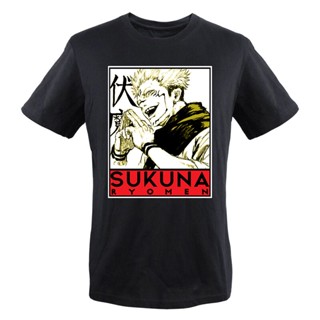 เสื้อยืดแขนสั้น พิมพ์ลายกราฟิกอนิเมะ Jujutsu Kaisen Gojo Satoru ทรงหลวม ขนาดใหญ่ แฟชั่นฤดูร้อน สําหรับผู้ชาย และผู้หญิง