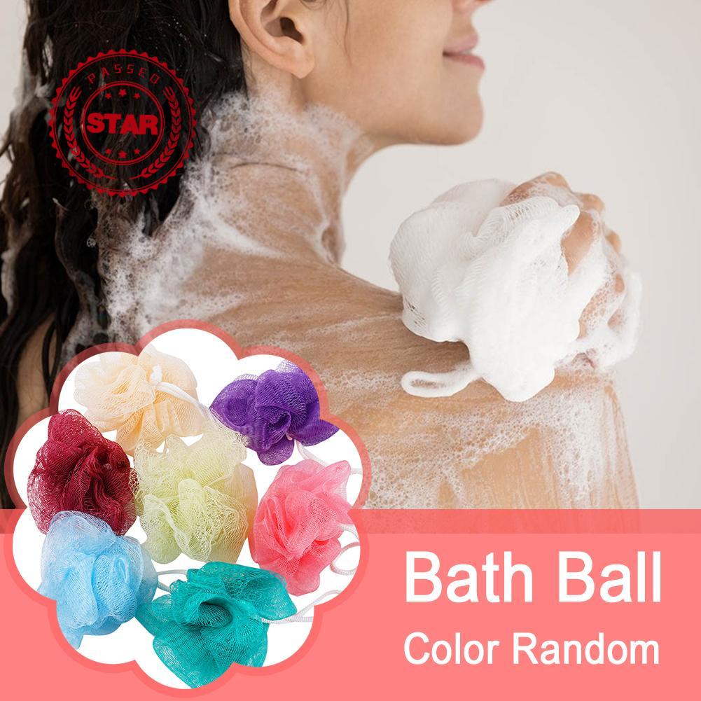 ลูกบอลอาบน้ํา แบบนิ่ม ลายดอกไม้ ขนาดเล็ก สุ่มสี G4Y7