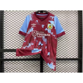 [Fans] 2324 ใหม่ Burnley home เสื้อเชิ้ตแขนสั้น ลายฟุตบอลไทย คุณภาพสูง 1:1