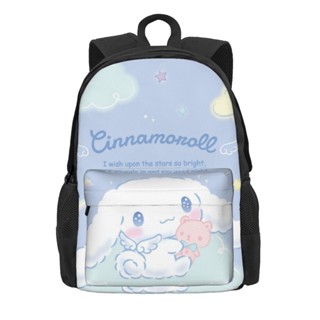 กระเป๋าเป้สะพายหลัง กระเป๋านักเรียน พิมพ์ลาย Cinnamoroll ลําลอง จุของได้เยอะ เหมาะกับการเดินทางกลางแจ้ง สําหรับเด็กนักเรียน