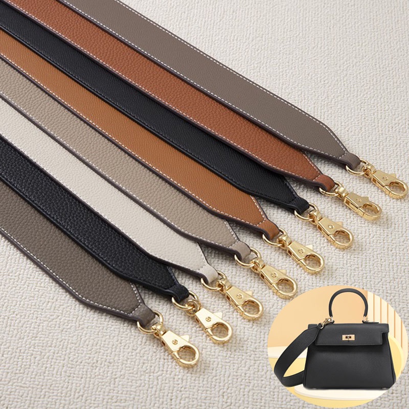 เหมาะสําหรับ kelly28 กระเป๋าเปลี่ยนสายคล้องไหล่กว้างลิ้นจี่ Grain Cowhide สายคล้องใต้วงแขนกระเป๋าสาย