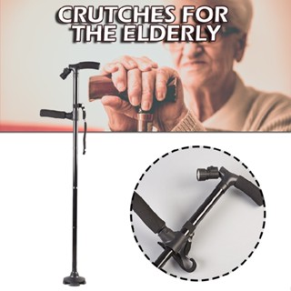 New Aluminum Alloy With LED Light Non-slip Foldable Walking Stick Cane