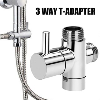 New 3 Way T-adapter G1/2 ABS T-Valve Arm Head Splitter Mount Shower Diverter