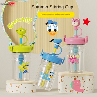 Disney Childrens Water Cups Protable Straw Water Bottle Home Cute Strawberry Bear Water Cups For Boys And Girls With Straw Drinking Cups homelove