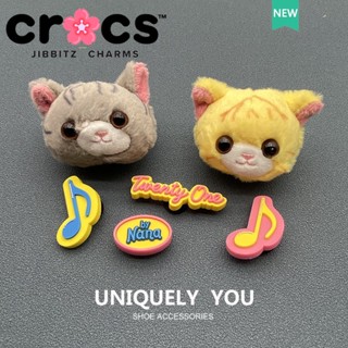 Jibbitz crocs charms หัวเข็มขัดรองเท้า อุปกรณ์เสริมรองเท้า รูปแมวน่ารัก ชุดหัวเข็มขัดตกแต่ง DIY