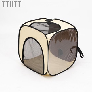 Ttiitt Pet Drying Box Portable Hands Free Efficient Puppy Dryer Cage with PVC Net for Pets Cats Dogs Transparent