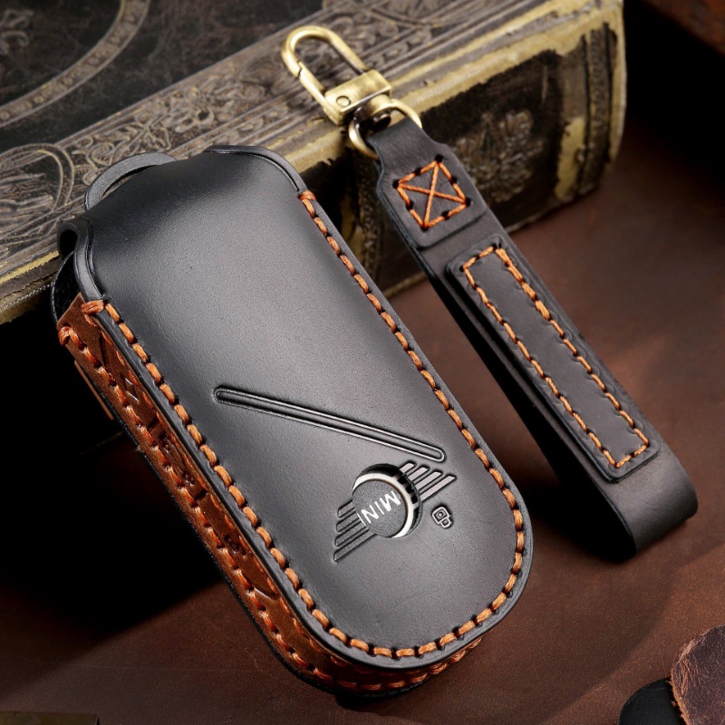 2023 BMW Mini Retro Key Case เหมาะสําหรับ Countryman Cooper One F55 F60 Handmade Key เคสหนังป้องกัน