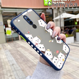 สําหรับ Xiaomi Redmi Note 8 Note8 Pro Note 8T เคสการ์ตูนแมวน่ารัก ฝ้า บาง ดีไซน์ใหม่ กันกระแทก เคสโทรศัพท์แข็ง แฟชั่น ขอบซิลิโคน เคสป้องกัน