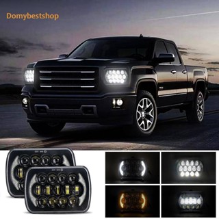 [Domybestshop.th] ไฟหน้า LED 300W 5x7 ดวง ทรงสี่เหลี่ยม สําหรับ Jeep Wrangler YJ Cherokee XJ Comanche MJ