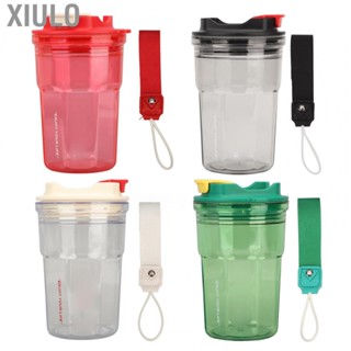 Xiulo Drinking Water Bottle  Wide Mouth Easy To Clean Sport Drink Bottles Portable 450ml  Free with Nylon Hand Strap for Camping Office Home