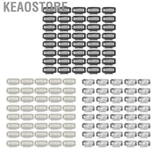 Keaostore 40pcs Wig  Set Stainless Steel DIY 9  Snap Comb Hair Extension Clips Ac