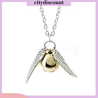 &lt;citydiscount&gt; สร้อยคอ จี้รูป Harry Potter and The Deathly Hallows Gold Snitch เครื่องประดับ สําหรับผู้ชายและผู้หญิง