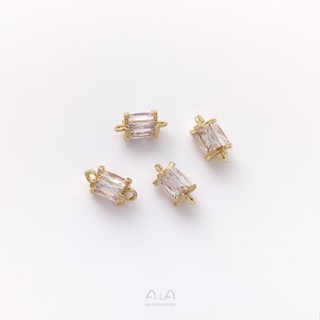 จี้ทองคํา 14k ฝังเพทาย แฮนด์เมด diy สําหรับทําเครื่องประดับ ต่างหู สร้อยข้อมือ