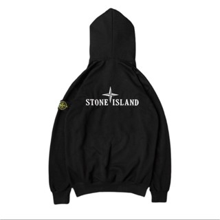 STONE ISLAND เสื้อแจ็กเก็ต เสื้อฮู้ดดี้ แบบเต็ม พรีเมี่ยม ลายหิน ISLAND CLASSIC