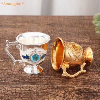 Amonghot&gt; ใหม่ แก้วมัก ลายดอกไม้ ประดับกลิตเตอร์ พลอยเทียม สไตล์เรโทร สําหรับตกแต่งแก้วชา กาแฟ