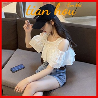 เสื้อเชิ้ต ผ้าชีฟอง แต่งระบาย ขนาดเล็ก แฟชั่นแฟรี่ สไตล์เกาหลี สําหรับผู้หญิง นักเรียน
