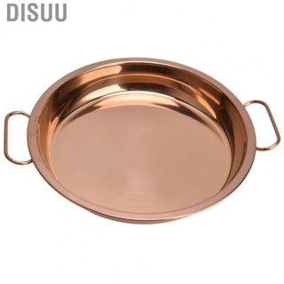 Disuu Round Cold Crust Plates Fashionable Safe Stainless Steel Dinner for Making