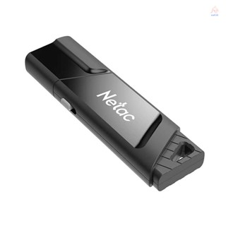 Netac U336 แฟลชไดรฟ์ USB3.0 128GB ความเร็วสูง แบบพกพา เข้ากันได้กับสีดํา