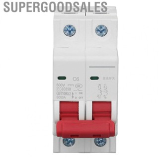 Supergoodsales 2P Miniature Circuit Breaker 6000A Breaking  DC 500V 6A