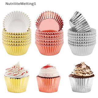 [NutriliteMelting1] ถ้วยกระดาษ สีทอง สําหรับทํามัฟฟิน เค้ก 100 ชิ้น [TH]