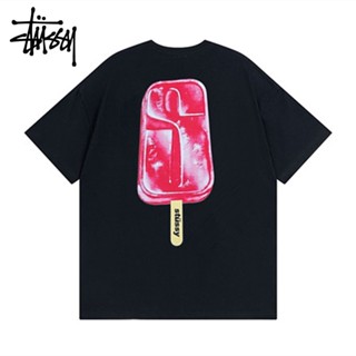 เสื้อยืดลําลอง ผ้าฝ้าย แขนสั้น คอกลม ลาย Stussy Original สําหรับคู่รัก