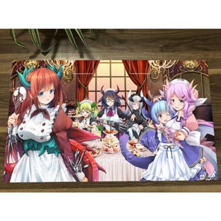 Yu-gi-oh! Playmat แผ่นรองเมาส์ ลาย Dragonmaid Girls CCG TCG No.275 สําหรับเล่นเกม