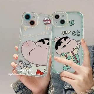 เคสโทรศัพท์มือถือแบบนิ่ม กันกระแทก ลายการ์ตูนชินจังน่ารัก สําหรับ IPhone 14 13 12 11 Pro Max X XR Xs Max 8 7 6 6s Plus SE 2020