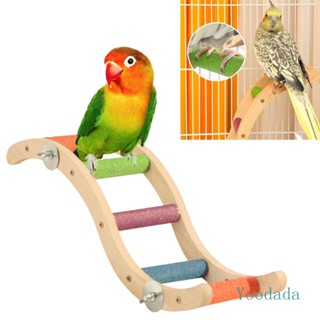 Yoo ของเล่นบันได อเนกประสงค์ สําหรับนกแก้ว Conure Lovebirds Finches Platform Hammock Standing Toy