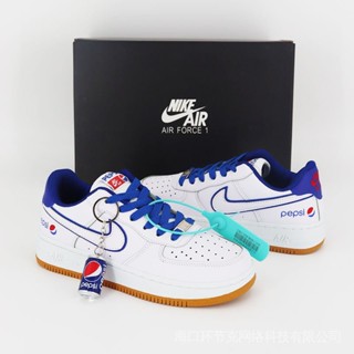 Df15-aj air force no. 1 co brand pepsi cola รองเท้าผ้าใบลําลอง สีขาว สําหรับผู้ชาย ผู้หญิง