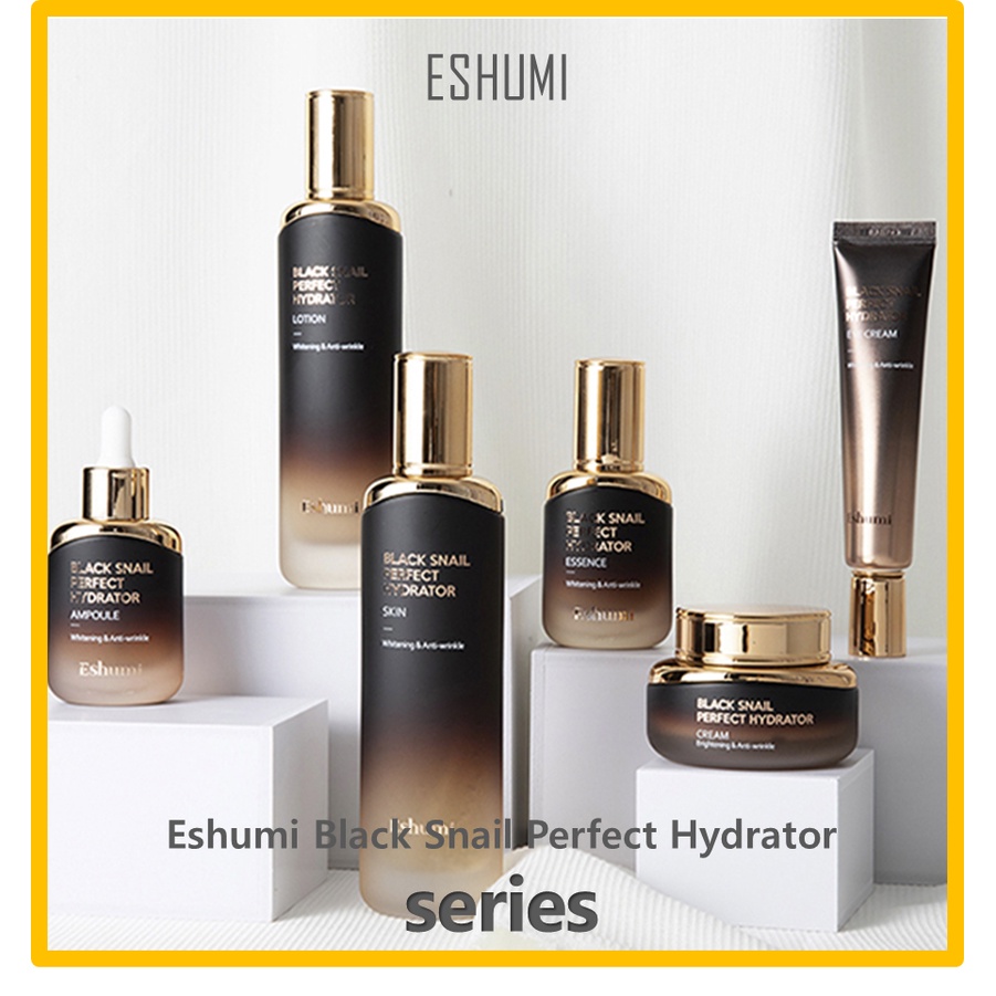 Eshumi Black Snail Perfect Hydrator ครีม, ผิว, โลชั่น, แอมเปิ้ล, เอสเซ้นส์, ครีมบํารุงรอบดวงตา / Eshumi Black Snail Perfect Hydrator Cream, Skin, Lotion, Ample, Essence, Eye Cream