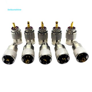 อะแดปเตอร์เชื่อมต่อ UHF PL259 Male Twist-on Connectors Male RF Coaxial 10 ชิ้น [belsunshine.th]