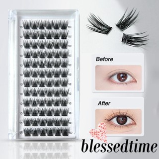 Blessedtime- ขนตาปลอม 3D ดูเป็นธรรมชาติ DIY 72 ชิ้น