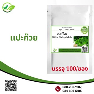 Popaya Ginkgo ใบแปะก๊วย/แปะก๊วย ผงเเท้100% บรรจุ100 C.