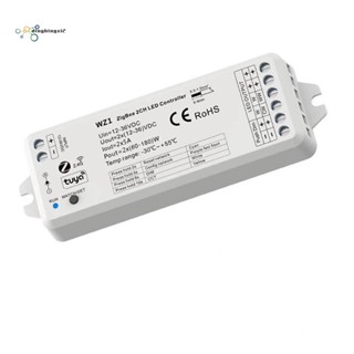 รีโมตคอนโทรลไร้สาย WZ1 Zigbee Led DC12-36V 24V TUYA APP Cloud 2 ช่อง สําหรับเทปสีเดียว 1 ชิ้น