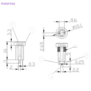 Maurcey ซ็อกเก็ตแจ็คเสียงสเตอริโอ PJ392A 3.5 มม. 3 ขา สีดํา พร้อมสกรูด้านใน 1 ชิ้น