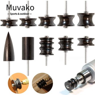 MUVAKO หัวเจียรไม้มะเกลือไฟฟ้า ขัดหนัง สีดํา สําหรับเครื่องขัดหนัง Dremel DIY