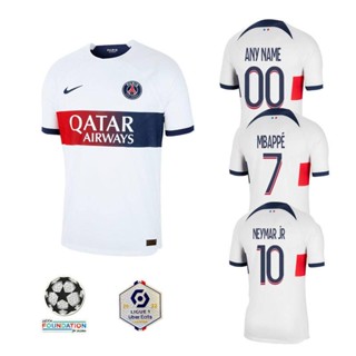 เสื้อกีฬาแขนสั้น ลายทีม PSG ปี 2023 2024 สําหรับผู้ชาย