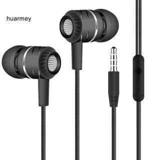 Huarmey L301 ชุดหูฟังอินเอียร์ แบบมีสาย เบสหนัก 3.5 มม. พร้อมไมโครโฟน สําหรับเล่นเกม PC