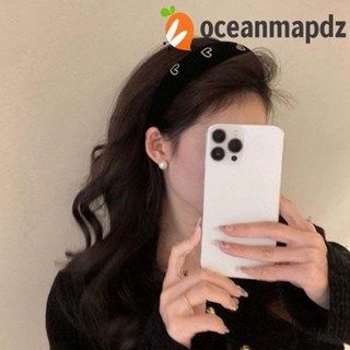 OCEANMAPDZ ที่คาดผมกํามะหยี่ ที่คาดผม กิลเรล น่ารัก วินเทจ ฟองน้ําคาดศีรษะ สีแดง หัวใจ รูปหัวใจ ที่คาดผม เครื่องประดับผม ผู้หญิง