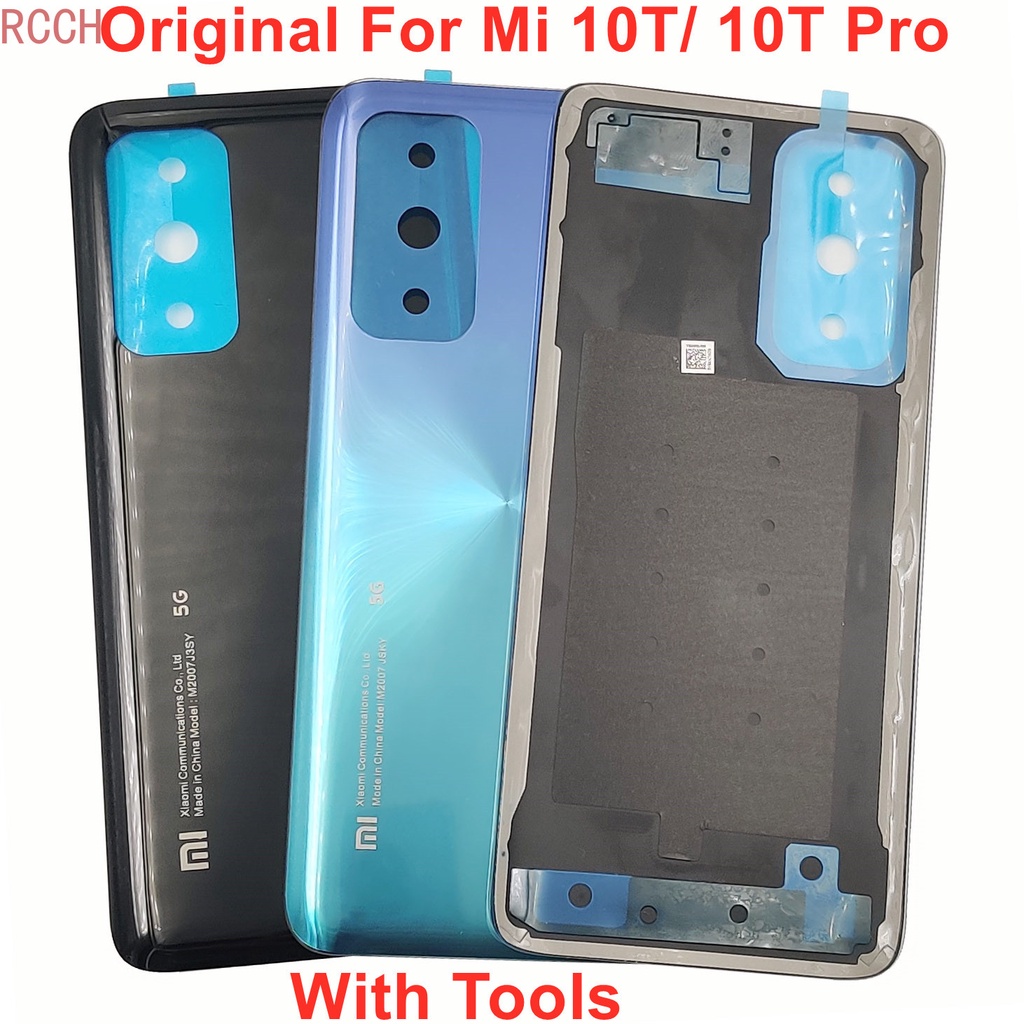 ฝาปิดด้านหลังสําหรับ Xiaomi Mi 10T 10T Pro 5G ฝาครอบแบตเตอรี่แก้ว Hard ด้านหลังประตู Mi 10T Pro แผงท