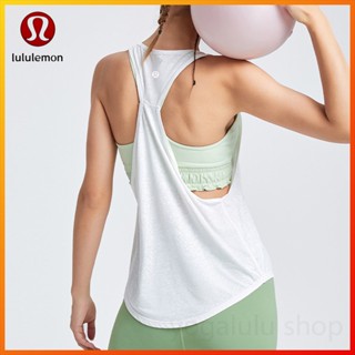 Lululemon ใหม่ เสื้อกล้าม ผ้าแจ็คการ์ด ทรงหลวม แห้งเร็ว ใส่สบาย สําหรับเล่นกีฬา โยคะ YB208