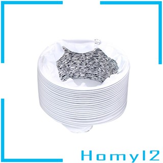 [HOMYL2] เครื่องเป่าลมร้อน ท่อระบายน้ํา อลูมิเนียมฟอยล์ ยาว 19 ฟุต ยืดหยุ่น สําหรับซักรีด บ้านเรือนกระจก