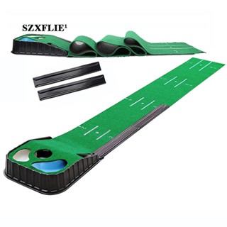 [Szxflie1] เสื่อกอล์ฟ 3 หลุม ทนทาน สีเขียว อุปกรณ์เสริม สําหรับฝึกตีกอล์ฟ เหมาะกับผู้ชาย ผู้หญิง