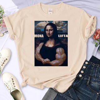 เสื้อยืด พิมพ์ลายอนิเมะ Mona Lisa y2k y2k สไตล์ญี่ปุ่น สําหรับผู้หญิง