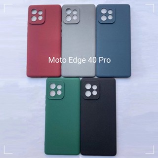 เคสโทรศัพท์มือถือแบบนิ่ม ผิวด้าน บางมาก สีพื้น เรียบง่าย สําหรับ Motorola Moto Edge 40 Pro