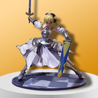 ฟิกเกอร์ fate Saber fate Saber Saber White Seballie Gold Sword of Victory ของขวัญ สําหรับตกแต่งบ้าน