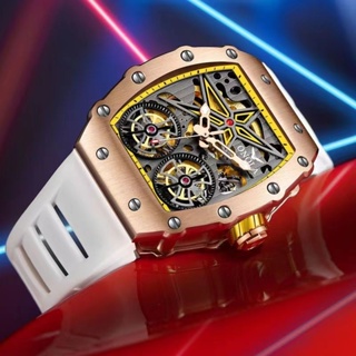 (($Most Popular $) Tourbillon นาฬิกาข้อมืออัตโนมัติ หน้าปัดขนาดใหญ่ กันน้ํา สําหรับผู้ชาย