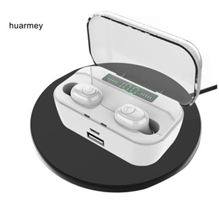 Huarmey G6S หูฟังสเตอริโอไร้สายบลูทูธ 50 พร้อมกล่องชาร์จ