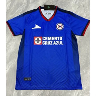 Fans * 2324 ใหม่ Cruz Azul เสื้อเชิ้ตลําลอง แขนสั้น พิมพ์ลายฟุตบอล สําหรับบ้าน