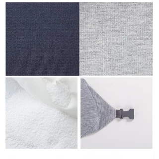 ✈️พร้อมส่ง✈️หมอนรองคอ Muji Style มี 100% cotton ปลอกถอดซักได้ ม้วนเก็บได้ พร้อมหมวก